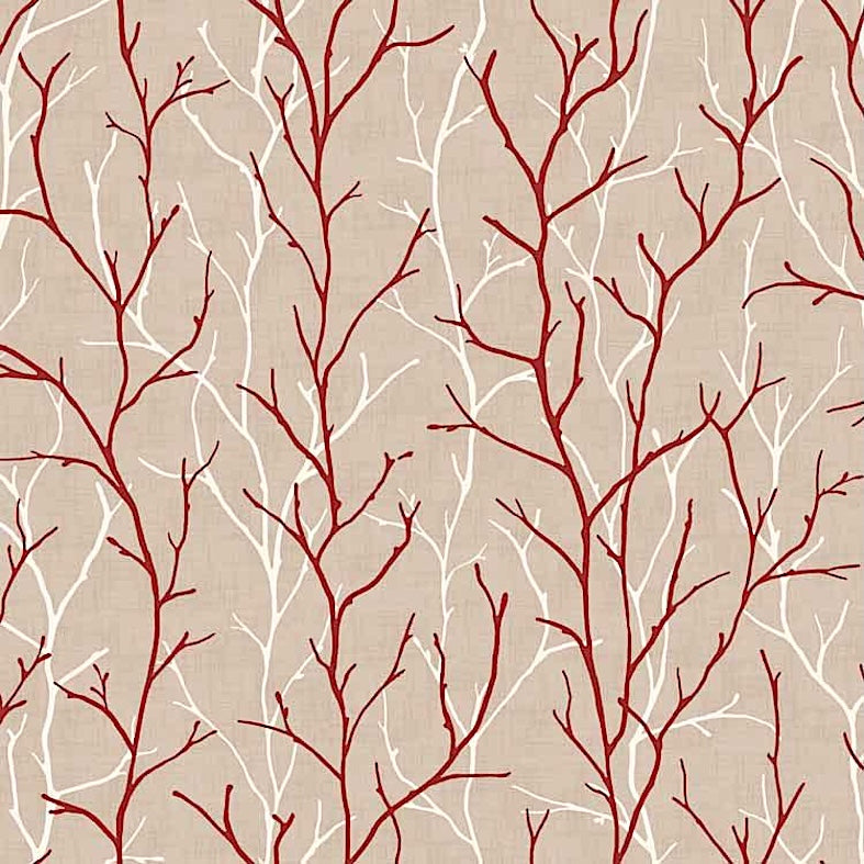 Nature Rouge FR Satin Weave Curtaining